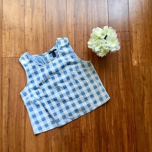 Cropped Checkered Top